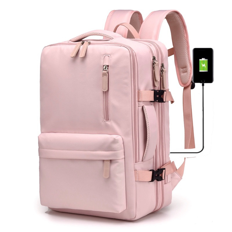 mochila de viagem multifuncional à prova dágua expansível aprovada pela companhia aérea