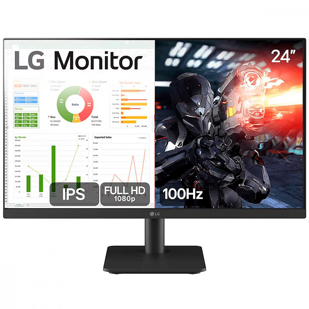 Monitor Gamer LG 24 Full HD 100Hz 5ms HDMI IPS – 24MS500-B