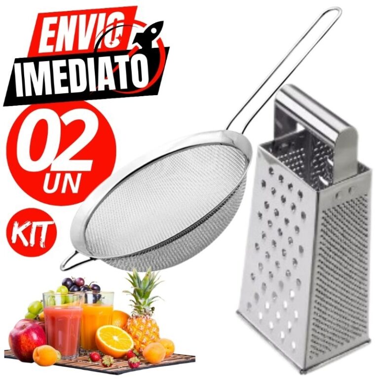 Conjunto Ralador Peneiras Inox Coador Fatiador 4 F