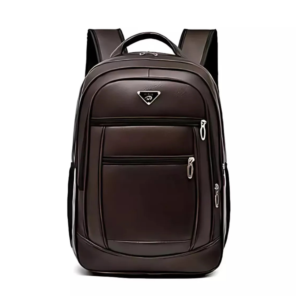 Mochila de Couro Masculina Feminina Grande Reforçada