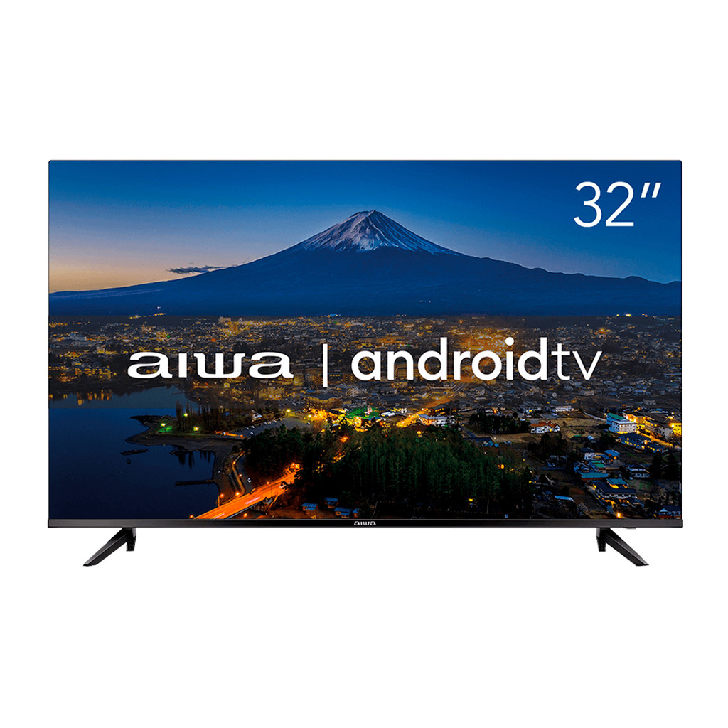 Smart TV Aiwa 32 Android HD Borda Ultrafina Wi-Fi HDR10 AWS-TV-32-BL-02-A