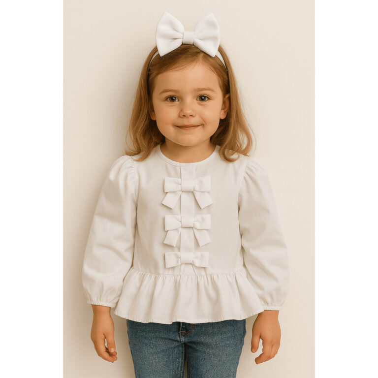 Blusinha Bata Infantil Menina Babadinha Manga long