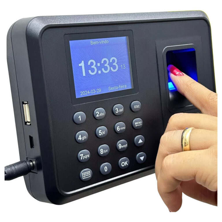 Relógio De Ponto Biométrico Impressão Digital E