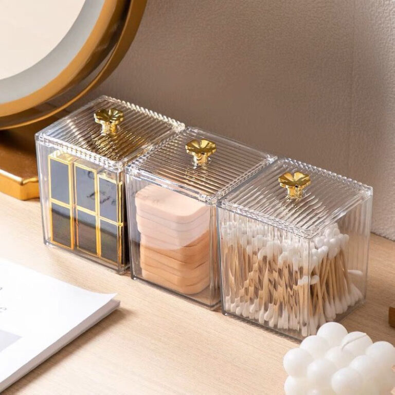 Kit de Porta Algodão Cotonete Multiuso Organizado