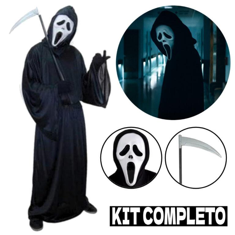 Kit Fantasia Pânico Amostradinho Halloween Comple