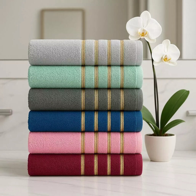 Kit 5 Toalhas Banho Marrocos 100% Algodão 130x70c