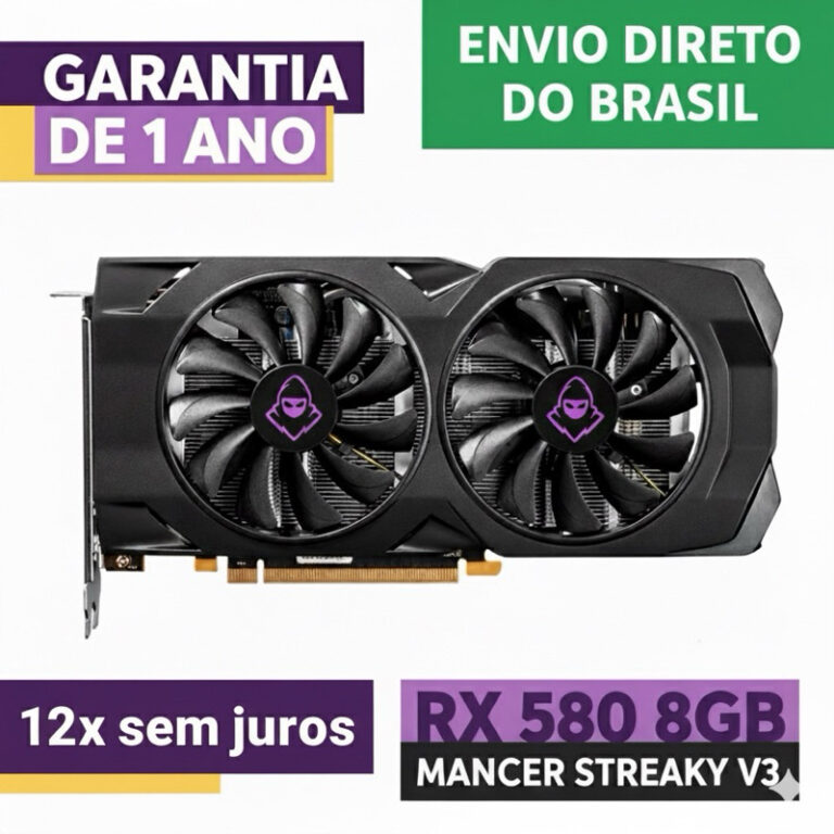 Placa de Vídeo RX 580 8gb BIOSTAR – NOVA &#