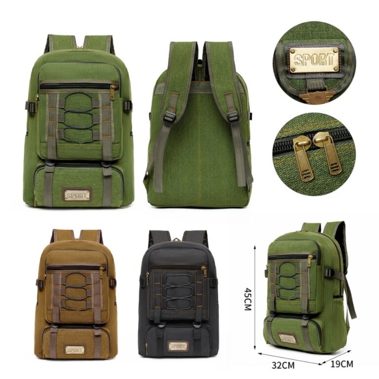 Mochila Bolsa Lona Masculina Grande Reforçada Mas