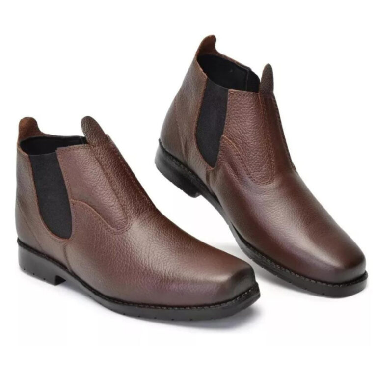 Botina Bota Masculina Sola Pneu Mateira Toda Em Co