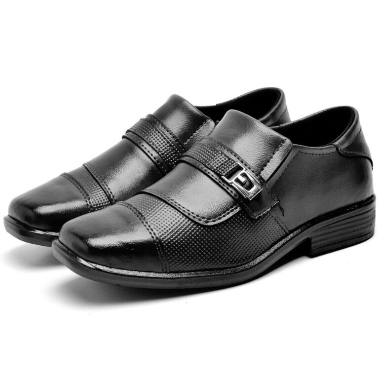 Sapato Social Infantil Masculino em Preto com Five