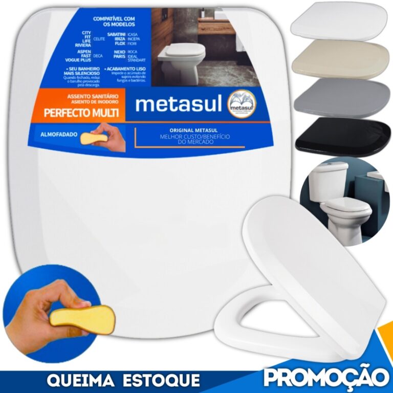 Assento Sanitário Almofadado Multi Tampa Vaso Ret