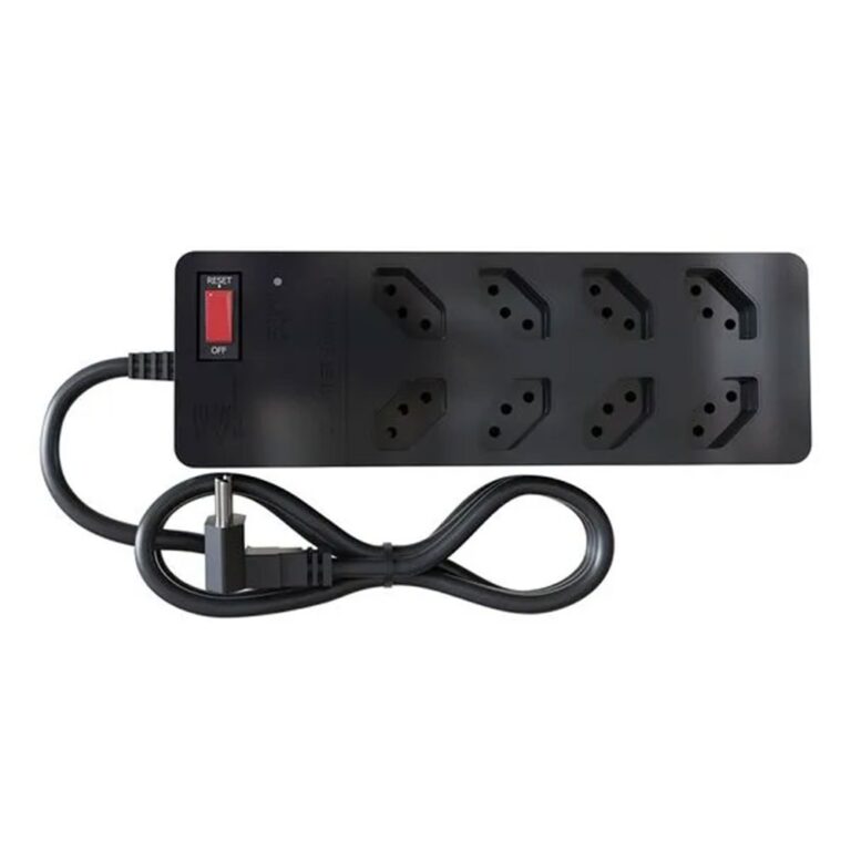 FILTRO DE LINHA + DPS ICLAMPER 8 TOMADAS LCF PRETO