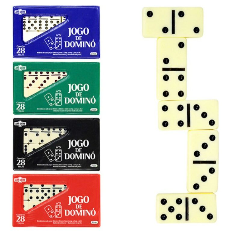 Jogo De Dominó Profissional GRANDE Com 28 Peça D