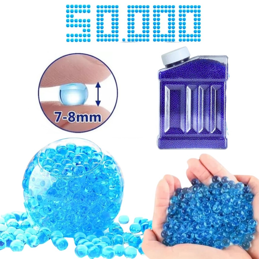 50.000 Bolinhas De Gel Orbeez Cresce Na Àgua 7 a 8 mm CBS0126 Castela