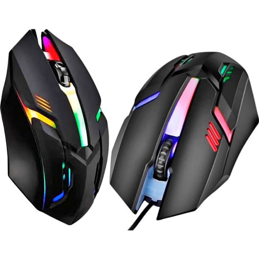 Mouse Com Fio Design Ergonômico 1200 DPI Ajustável Alta Precisão Cabo Resistente