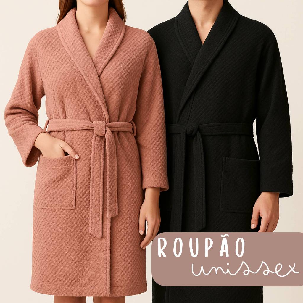 Roupão De Microfibra Adulto Unissex Toque Aveludado Macio Habitat