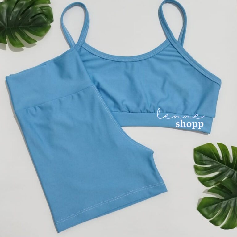 Conjunto Academia Fitness Short e Top Cintura Alta