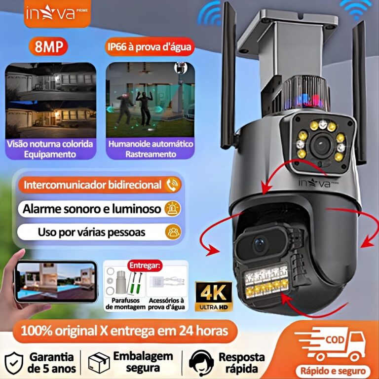 INOVA 2025 Camera Segurança Externa Lente Dupla 4