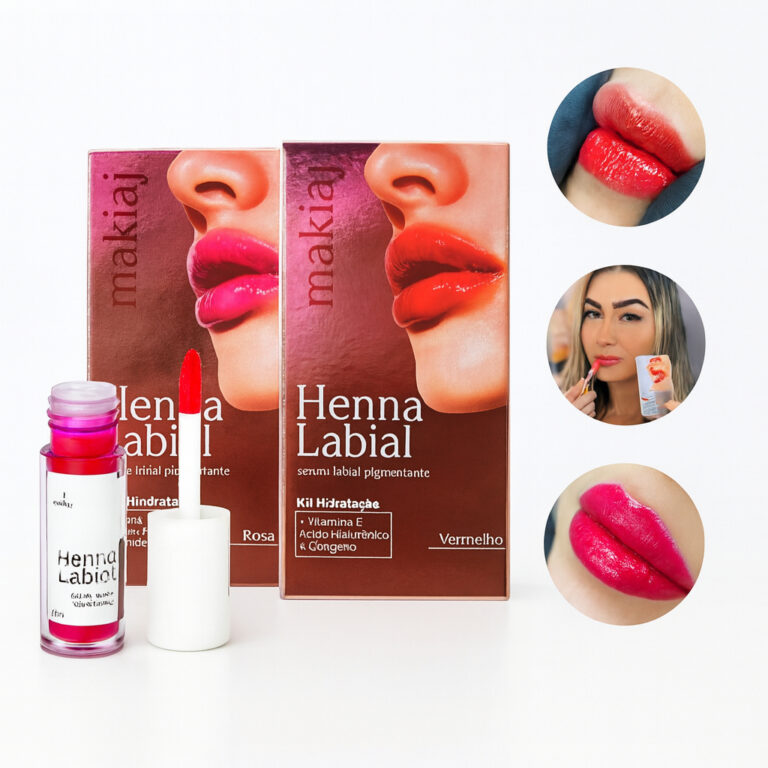 Henna Labial Makiaj Serum Labial Pigmentante Rosa 