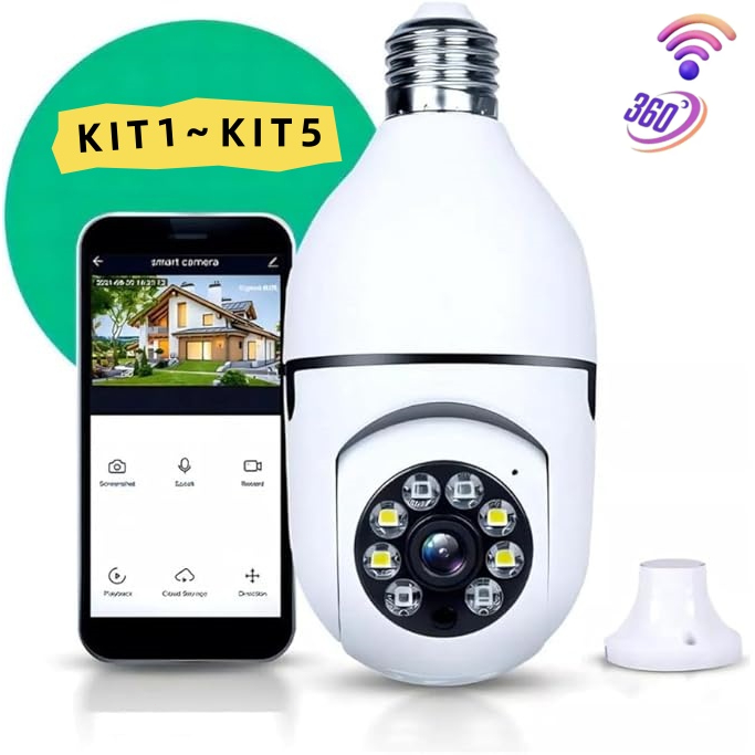Kit1~Kit5 Câmera segurança Prova Dágua wifi Int