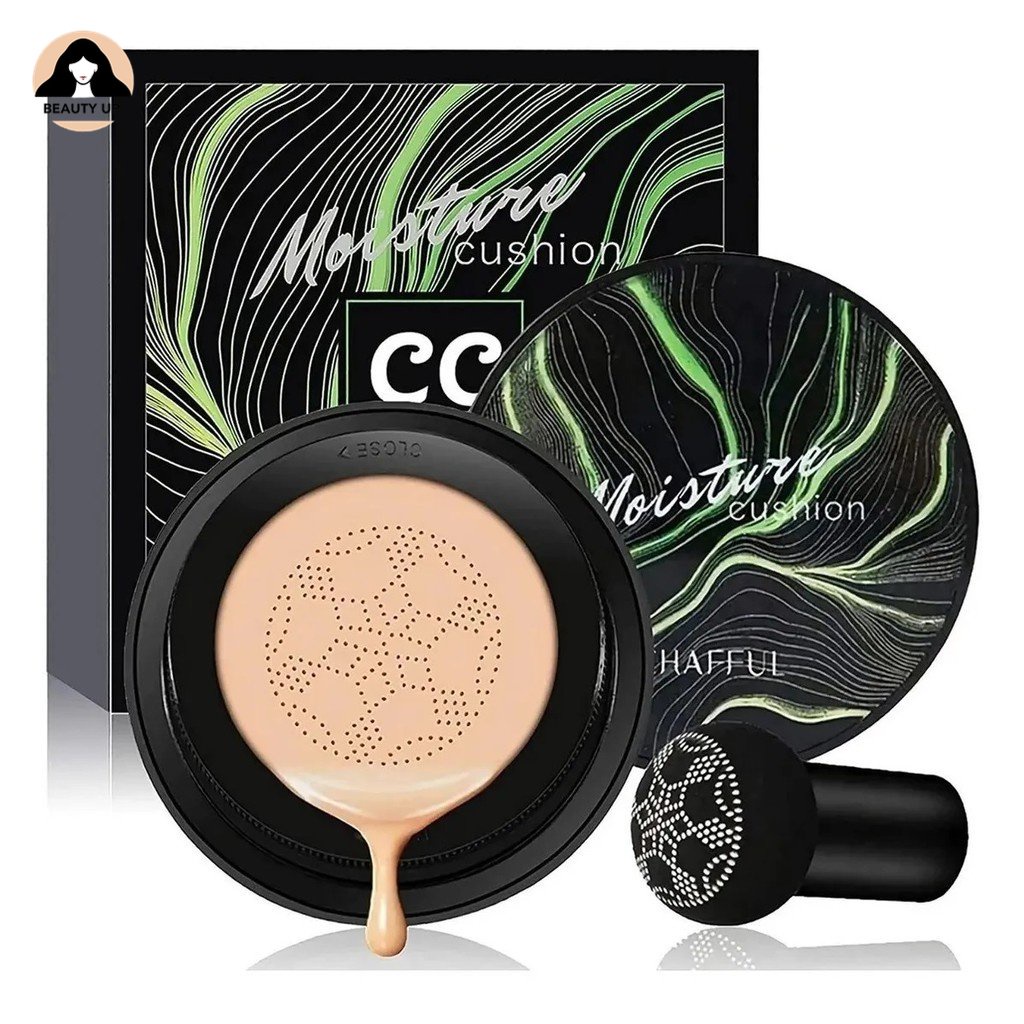 Base Líquida Hidratante e Corretivo BB Cream Prova Dágua BB Creme/Base/Corretivo Com Colher Cogumelo