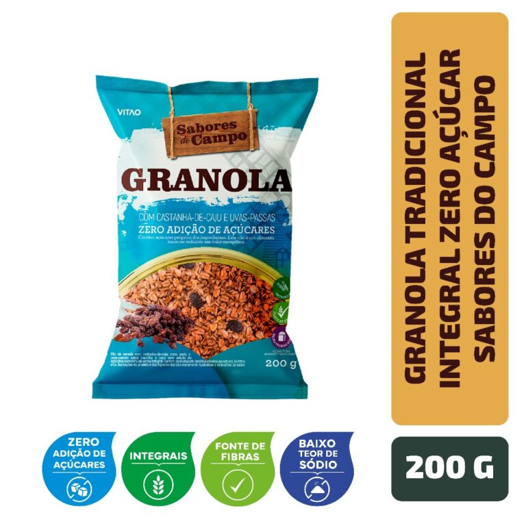 Granola Tradicional Integral Zero Açúcar Sabores