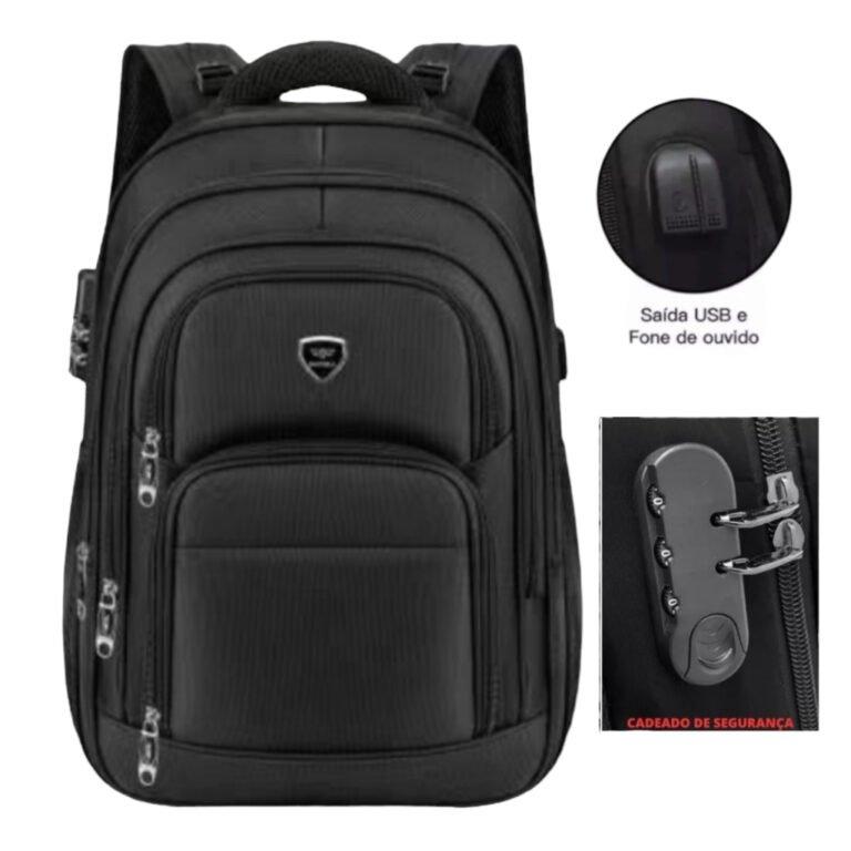 Mochila Masculina Grande Reforçada Notebook Imper