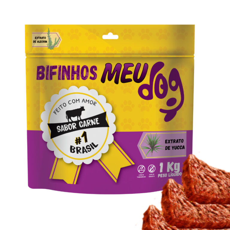 Petisco para cachorro bifinho Meu Dog 1Kg sabor Ca