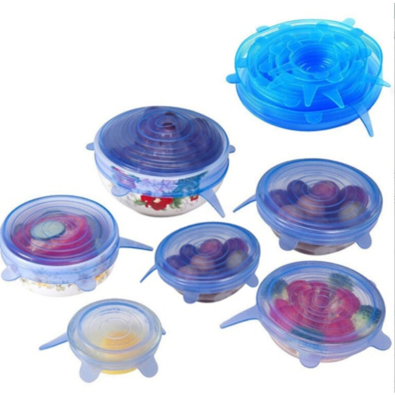 Kit 6 Tampas Panela Silicone Universal Reutilizáv