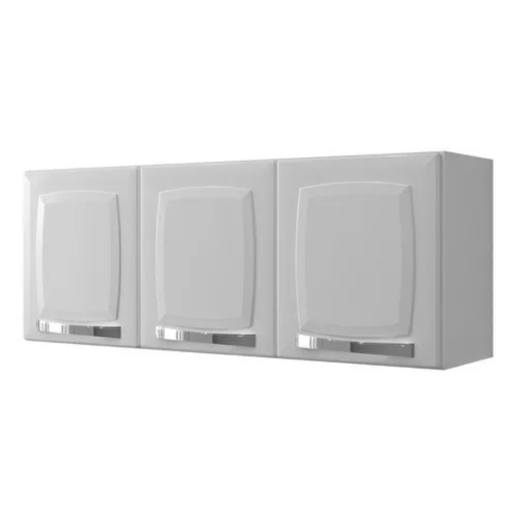 Armário Aéreo Multiuso Itatiaia 3 Portas – Cozinha Moderna Branco Neve