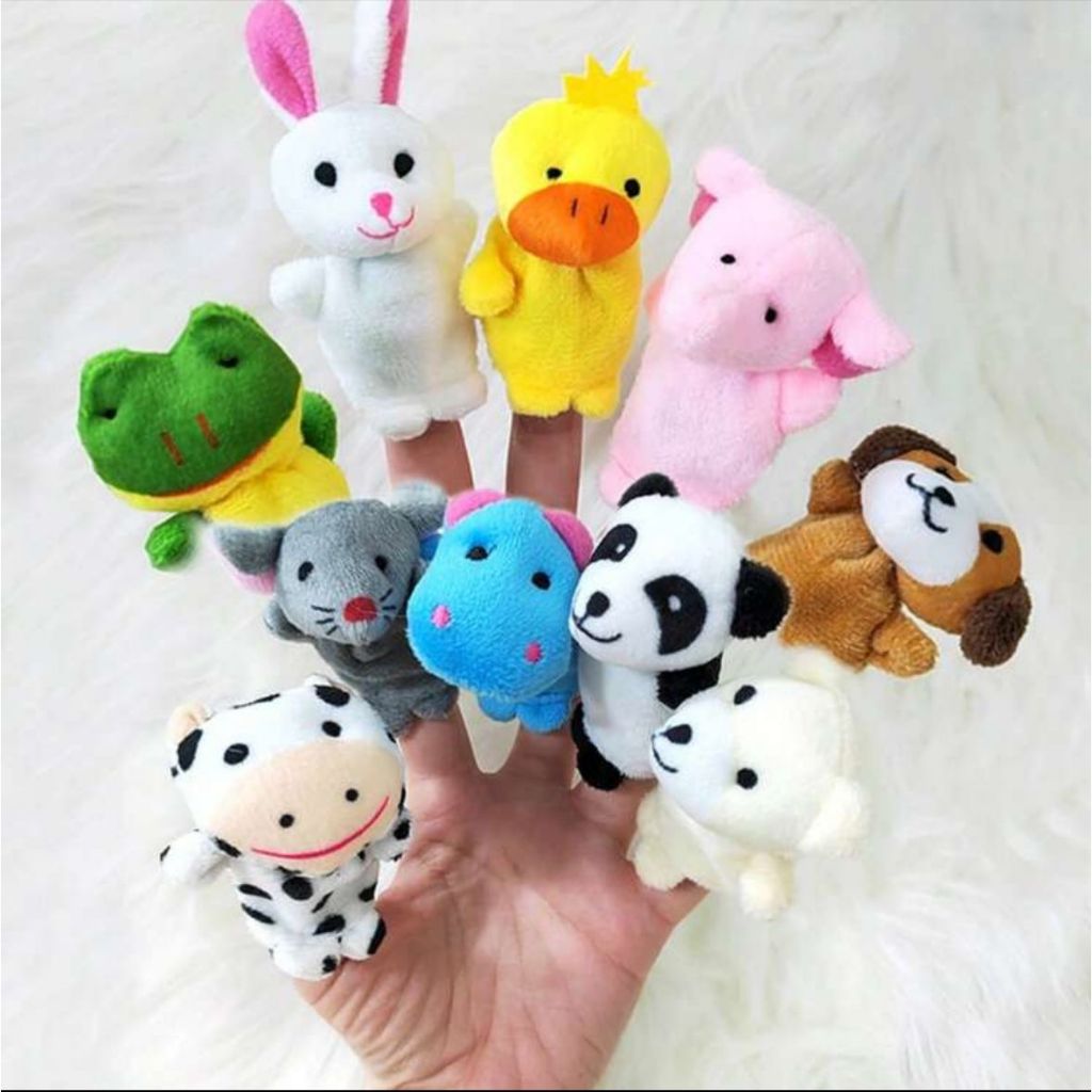 Fantoche De Dedos Dedoches Animais De Pelúcia – 10 Unidades