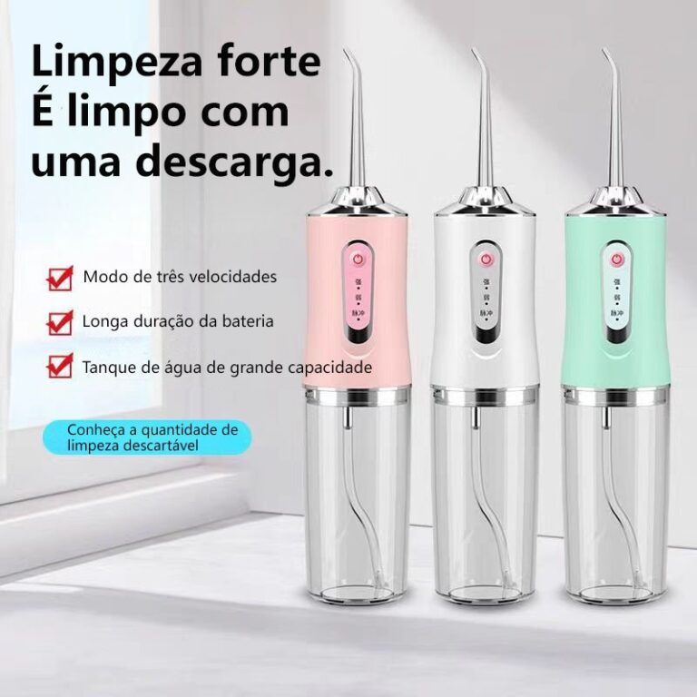 Irrigador Oral Recarregável 3 Modos de Limpeza 22