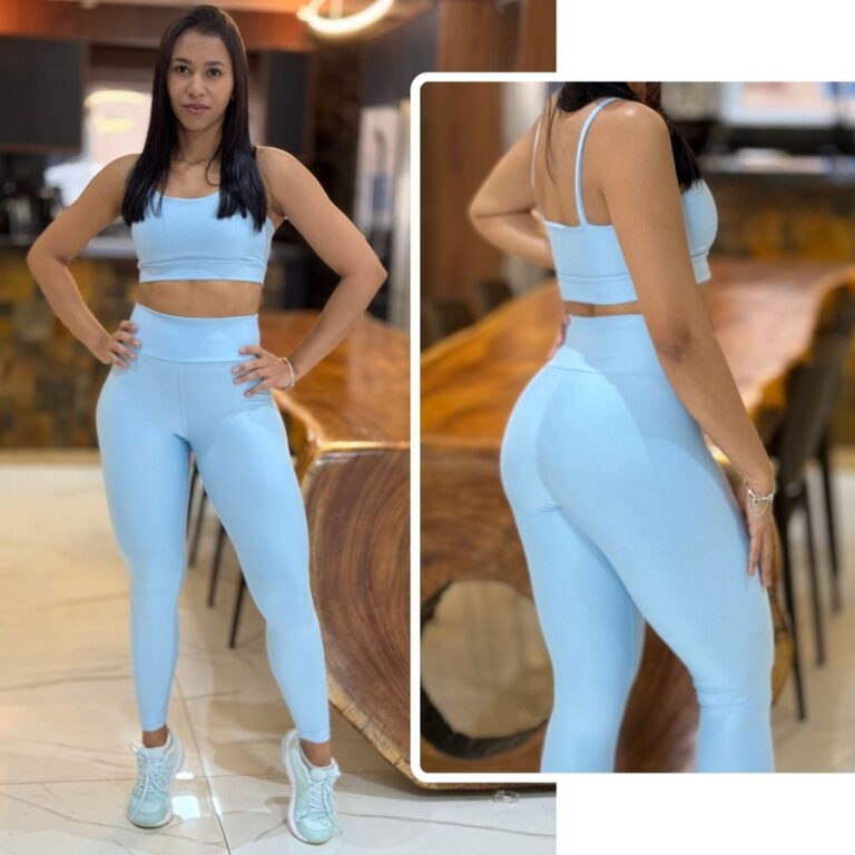Conjunto Feminino de Academia Calça Legging + Top