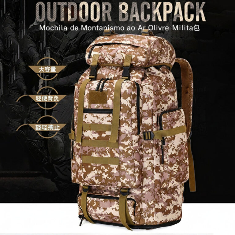 Mochila Cargueira 80L Impermeável para Trilha e C