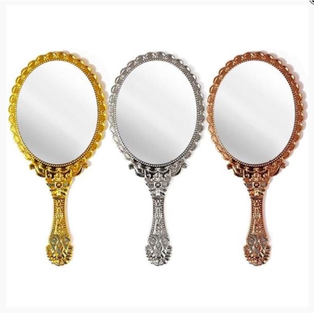 Kit 3 Pçs Espelho De Mão Provençal Princesas Re