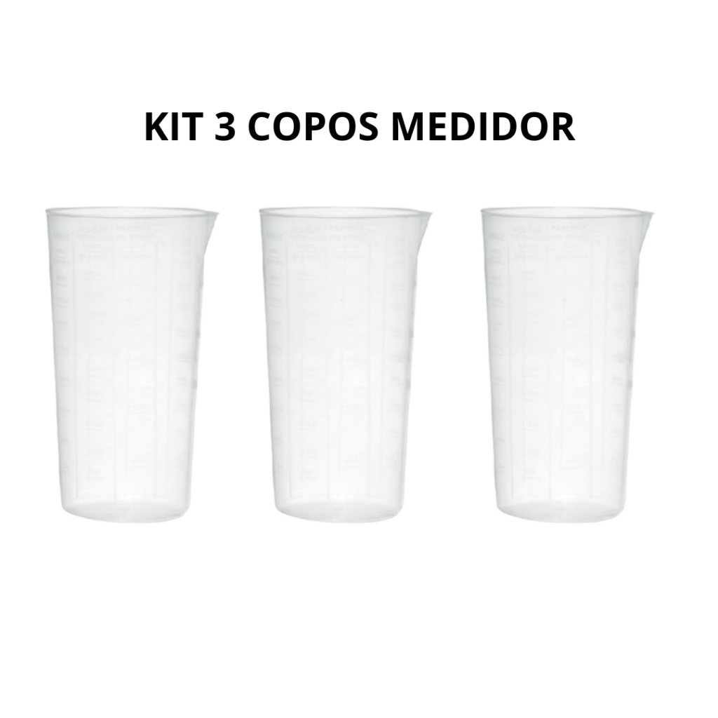 3 Copo Medidor 500ml  – Plasconex