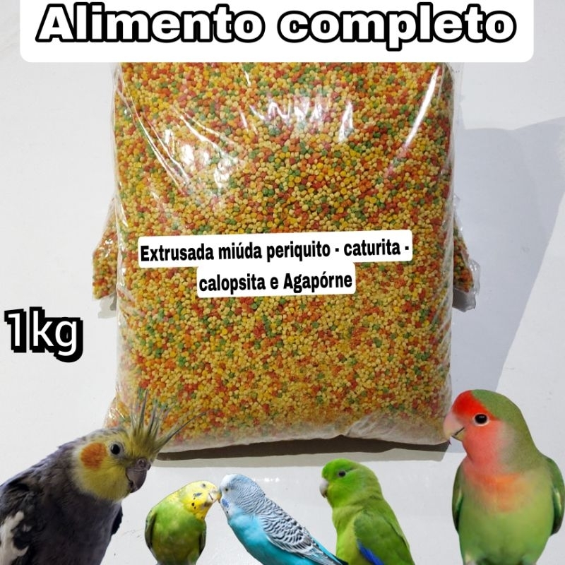 Extrusada MIUDA  (1Kg) para Periquito – Calopsita – Caturita – Agapórne