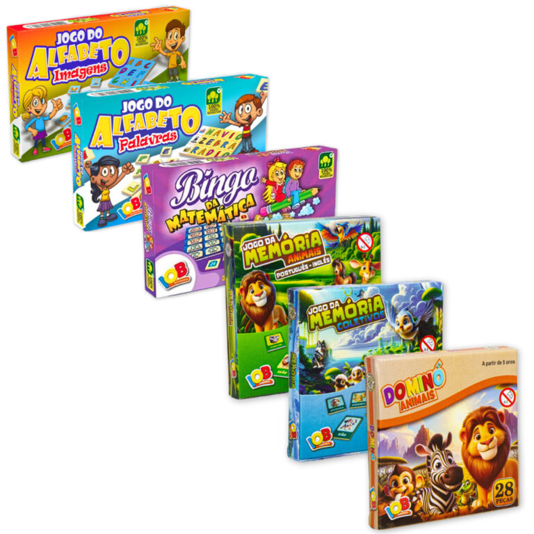 Jogos Educativos Kit com 6 unidades, Presente para