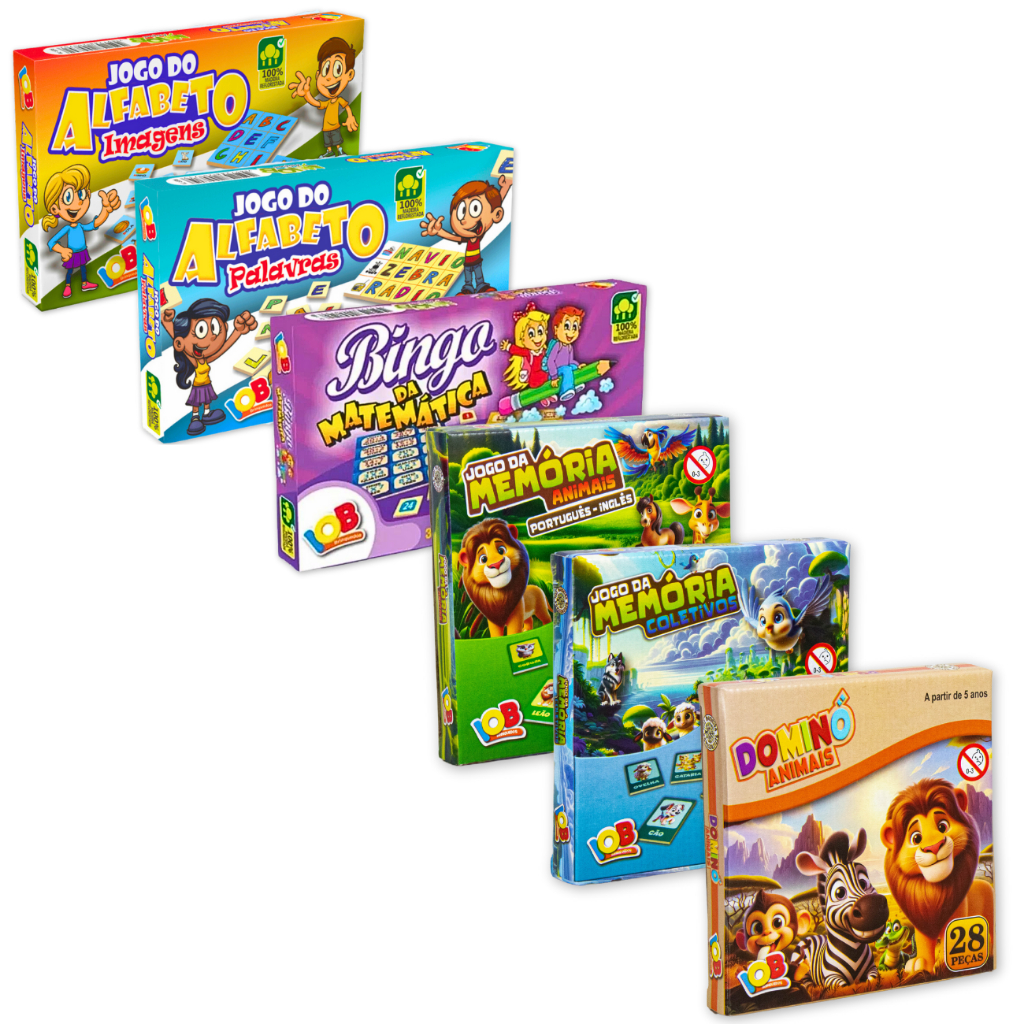 Jogos Educativos Kit Presente para Crianças – Aprenda Brincando 6 ou 7 unidades