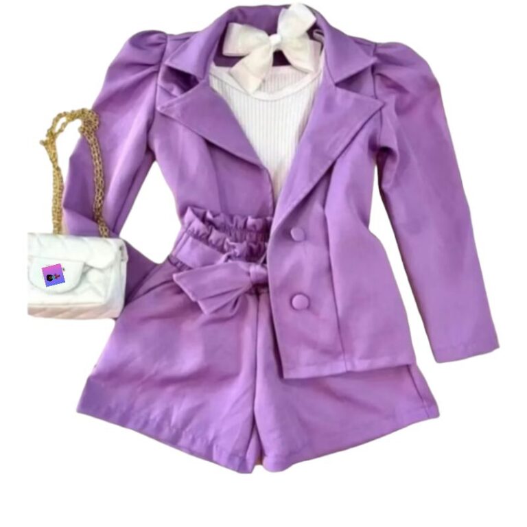 Conjunto Infantil Shorts Blazer Alfaiataria