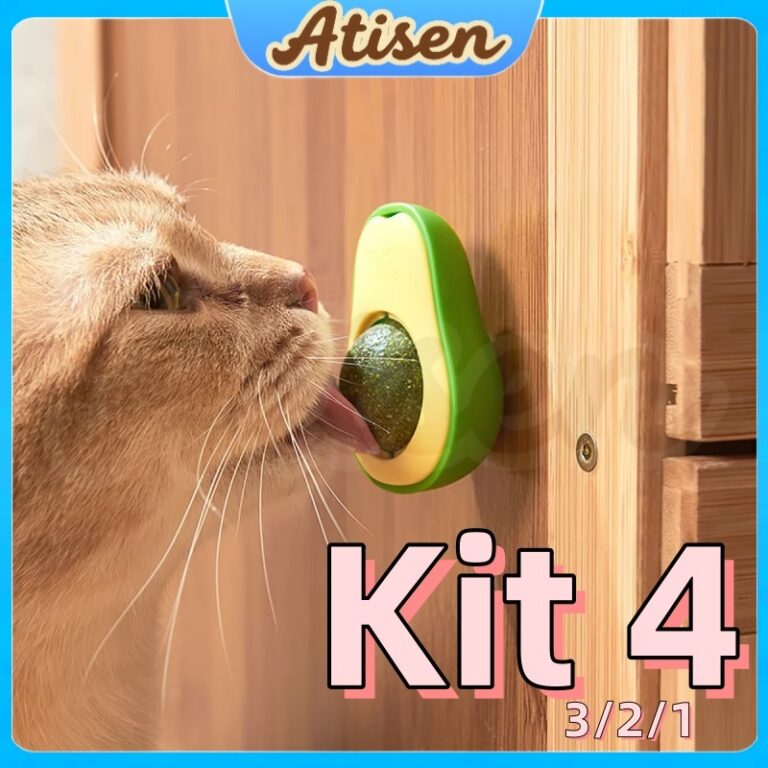 Kit 4 Abacate De Brinquedo Para Gatos Com Catnip E
