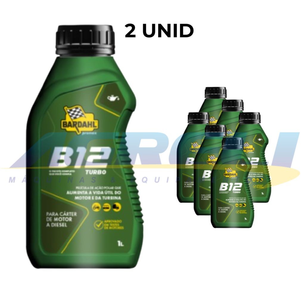 Kit 2 Aditivo para Óleo de Motor a Diesel  B12 TURBO 1L – BARDAHL