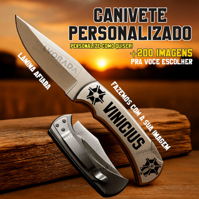 Canivete com Nome Gravado Original Barretos Aço I
