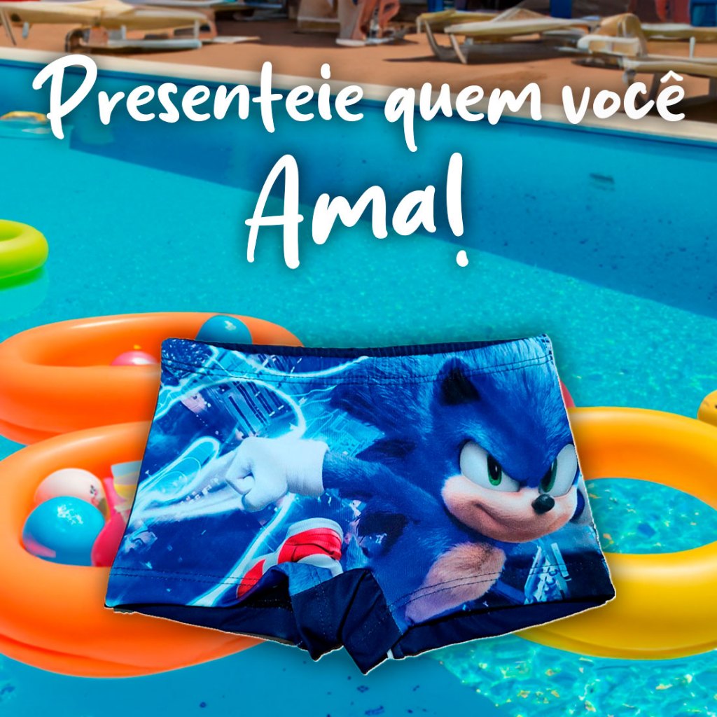 SUNGA BOXER COM FORRO PROTEÇÃO UV50+ SUPER HERÓISBEBÊ/INFANTIL