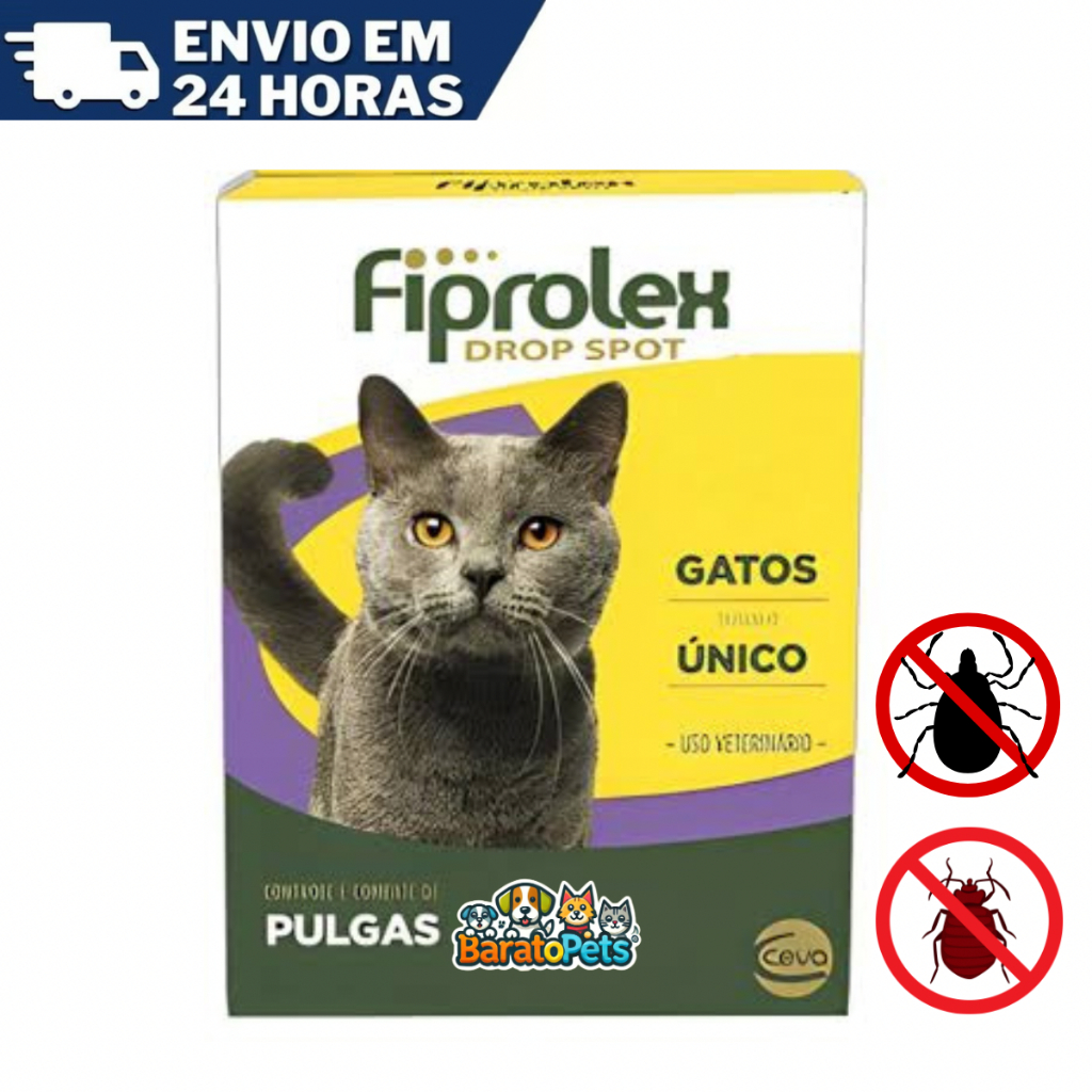 Fiprolex Gato: Leve 3 pague 2 Pipetas Antipulgas e Carrapatos – ENVIO IMEDIATO