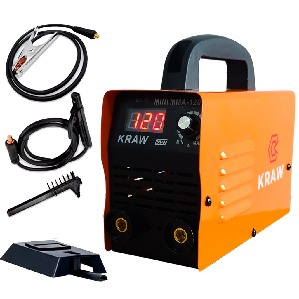 Maquina De Solda Inversora Portátil Mini Mma 220v – Usk  Painel Digital KRAW 120A