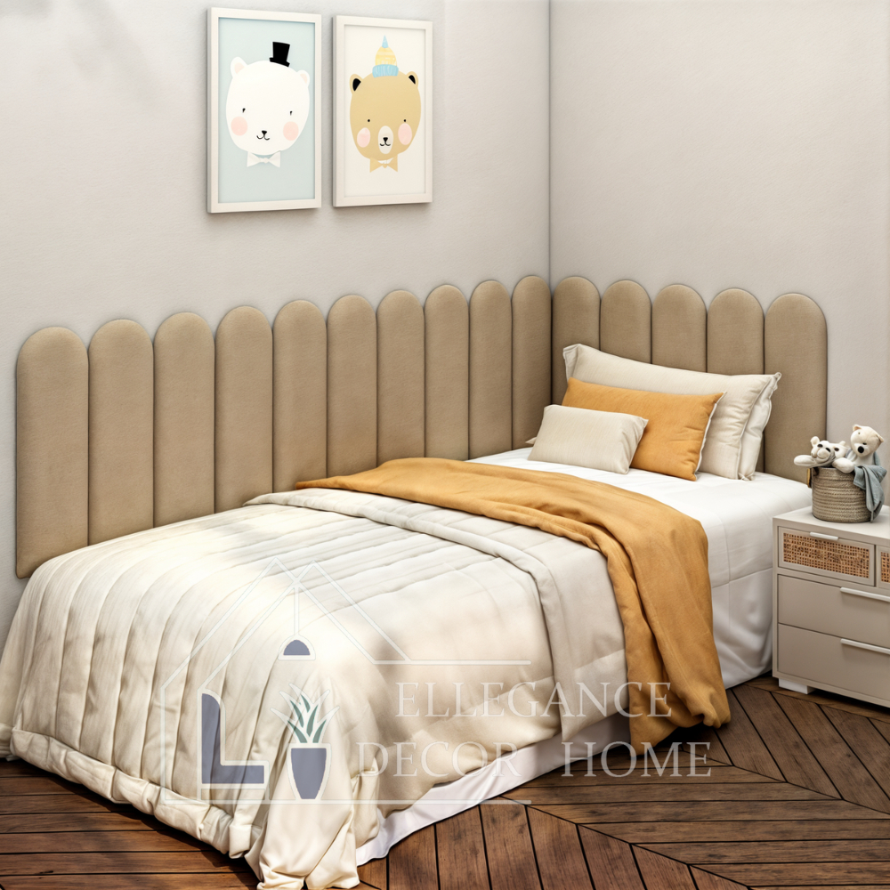 Kit Cabeceira Nuvem em L Adesiva Estofada Para Cama de Solteiro, Casal, Queen e King – Envio Rápido