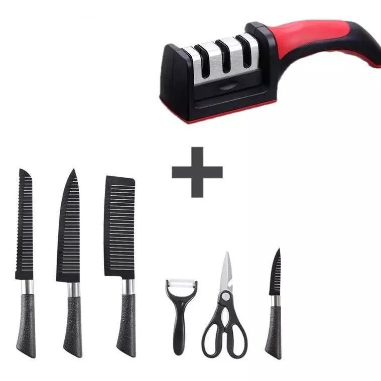 Kit 6 Peças Facas Churrasco Profissional Antiader
