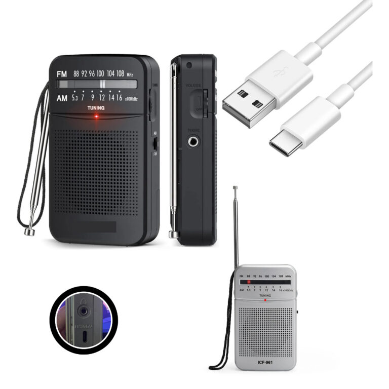 Rádio Portátil De Bolso Portátil AM FM Bateria 
