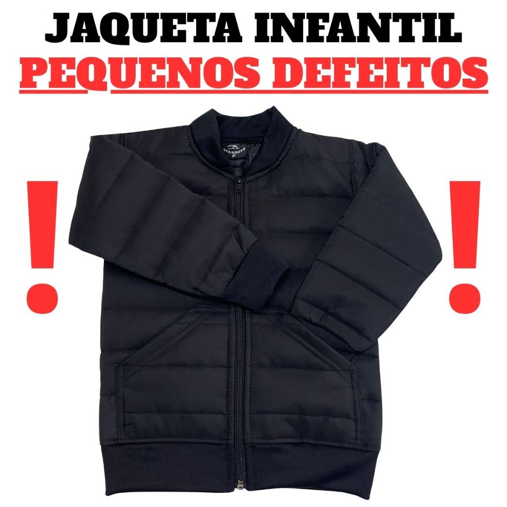 Jaqueta Puffer Infantil PEQUENOS DEFEITOS Promoção Bobojaco Infanto Juvenil Blusa de Frio Criança